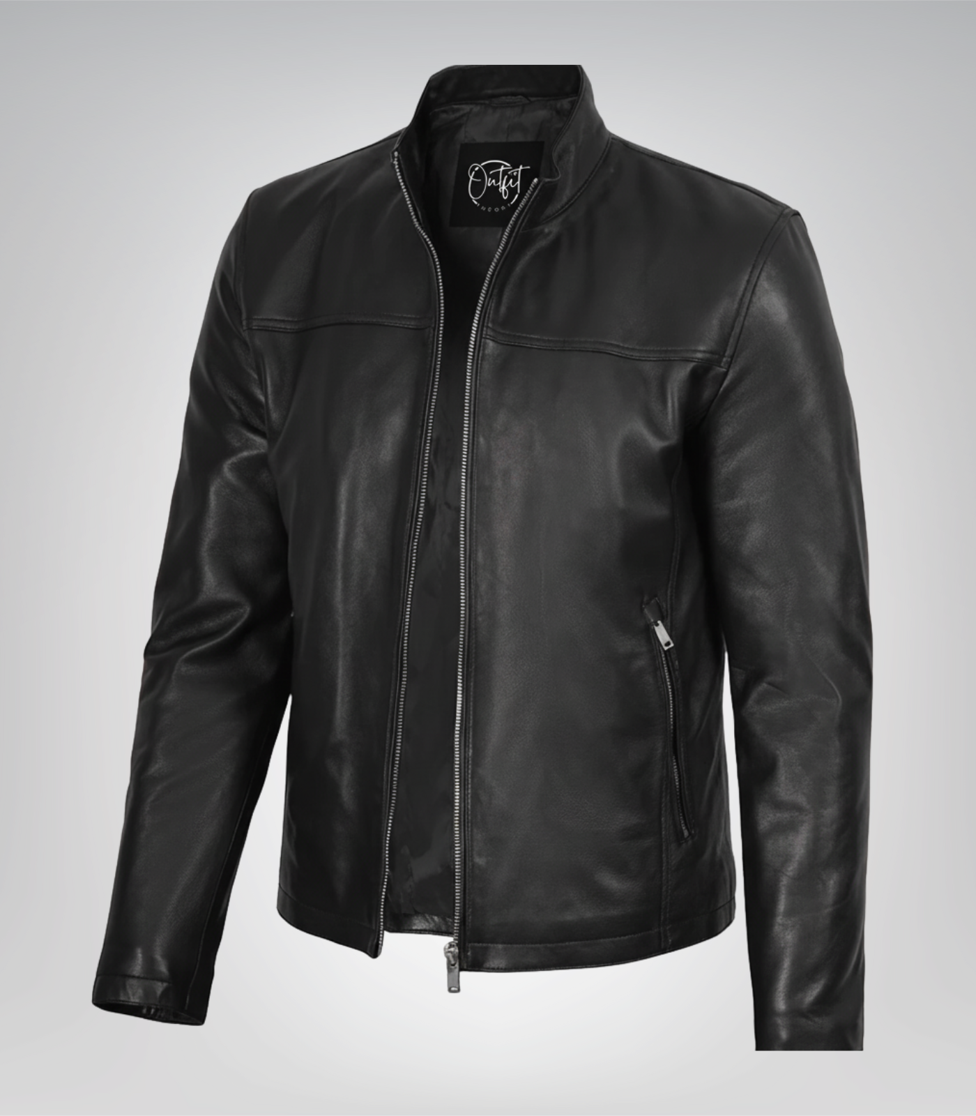 Men’s Black Leather Jacket – Classic Biker Style Men’s black leather jacket in classic biker style