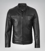 Timeless Black Motorcycle Jacket for Men, Crafted from Real Leather - Image 2