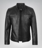 Timeless Black Motorcycle Jacket for Men, Crafted from Real Leather - Image 3