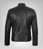 High-quality lambskin leather motorcycle jacket for men