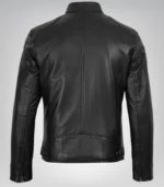 Sleek Lambskin Leather Motorcycle Jacket for Men - Image 4