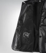 Women’s Black Leather Blazer – Classic Two-Button Genuine Lambskin Jacket - Image 5