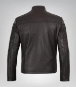 Men’s Dark Brown Cowhide Leather Motorcycle Jacket Premium Biker Style - Image 6