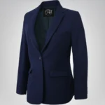 Women’s navy blue wool blend blazer