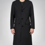 Men’s 1920s Gangster Black Wool Overcoat Shelby Style Long Coat