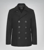Gossett Men’s Black Double-Breasted Wool Peacoat