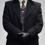 Men’s Black 1920s Gangster Wool Overcoat – Shelby-Inspired Long Winter Coat