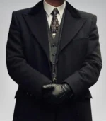 Men’s Black 1920s Gangster Wool Overcoat – Shelby-Inspired Long Winter Coat