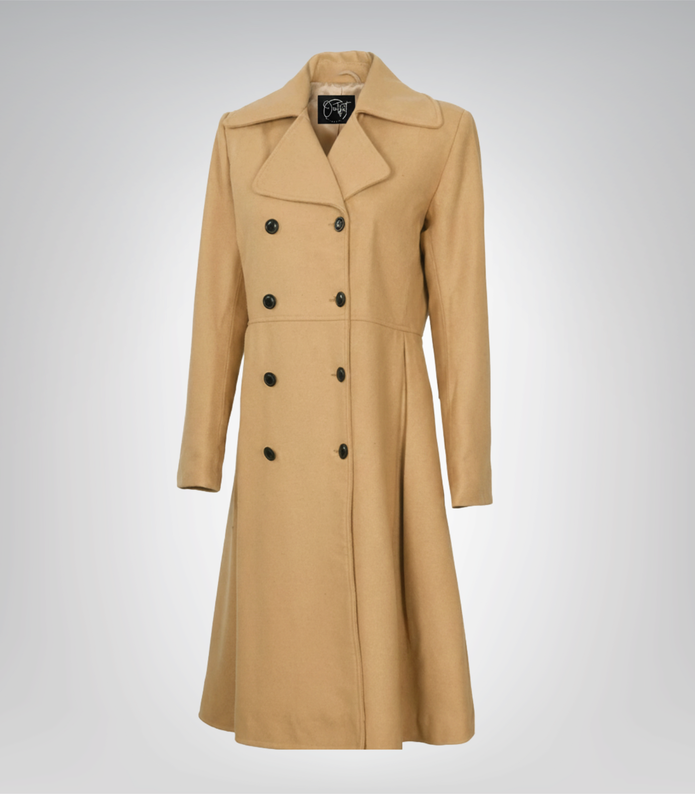 1 The Commander Women’s Beige Double-Breasted Wool Trench Coat Long Tailored Winter Coat - Image 1