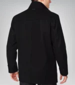 Rafferty Men’s Black Wool Car Coat Modern Fit Zip-Up Overcoat - Image 2