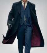 Men’s Black 1920s Gangster Wool Overcoat – Shelby-Inspired Long Winter Coat - Image 2