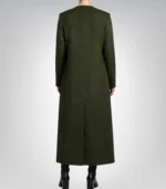 Rosario Women’s Olive Green Long Wool Coat Straight-Cut Winter Outerwear - Image 2