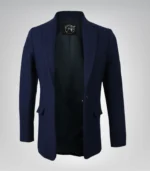 Women’s classic navy wool blend blazer jacket