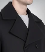 Kenney Men’s Double-Breasted Black Wool Coat Premium Modern Fit Overcoat - Image 3