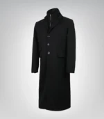 Darryl Men’s Black Notch Lapel Wool Coat with Detachable Vest - Image 3