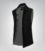 Lester Men Black and Gray Reversible Wool Vest - Image 3