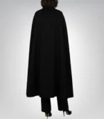 Marrie Women’s Black Long Wool Cape Coat Elegant Draped Winter Outerwear - Image 3