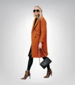 The Classicist Women’s Rust Double-Breasted Wool Coat Timeless Winter Essential - Image 3