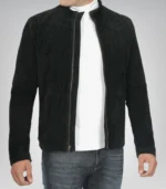 Men’s Classic Black Suede Biker Jacket Premium Real Suede Motorcycle Style - Image 3