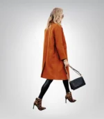 The Classicist Women’s Rust Double-Breasted Wool Coat Timeless Winter Essential - Image 4