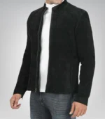 Men’s Classic Black Suede Biker Jacket Premium Real Suede Motorcycle Style - Image 4