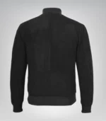 Men’s Premium Black Real Suede Bomber Jacket Classic Zip Front Style - Image 4