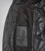 Stylish distressed brown leather motorcycle jacket for women – Dodge