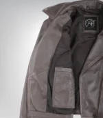 Women’s real leather moto jacket in dark brown