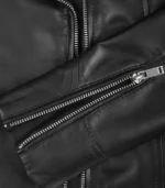 Women’s genuine leather moto jacket featuring an asymmetrical zipper – Rita edition