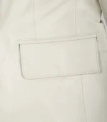 Women’s genuine off-white lambskin leather blazer