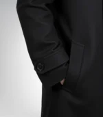Kenney Men’s Double-Breasted Black Wool Coat Premium Modern Fit Overcoat - Image 5