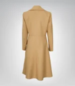 The Commander Women’s Beige Double-Breasted Wool Trench Coat Long Tailored Winter Coat - Image 5