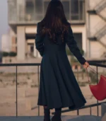 The Duchess Women’s Long Green Wool Coat Double-Breasted - Image 5