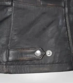 Women’s Distressed Brown Moto Leather Jacket - Image 6
