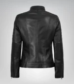 Women’s Timeless Black Leather Motorcycle Jacket - Image 6