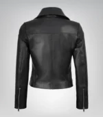 Rita Women’s Genuine Leather Asymmetrical Biker Jacket - Image 6
