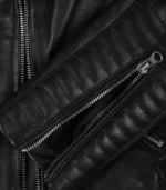 Women’s Genuine Black Leather Biker Jacket - Image 6