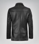 Women’s Two-Button Black Leather Blazer Jacket - Image 6
