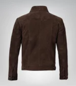 Men’s Real Suede Dark Brown Trucker Jacket Classic Button Front Style - Image 6