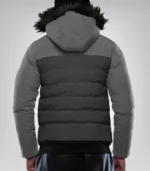 Walter Men’s Duck Down Dark Gray Puffer Jacket with Hood 700 Fill Power Insulated Winter Coat - Image 6