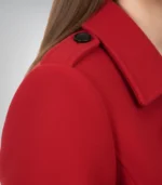 Scarlet Women’s Red Double-Breasted Wool Peacoat - Image 7