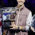 2024 Australian Open Jannik Sinner Brown & White Fleece Jacket