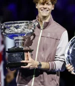 2024 Australian Open Jannik Sinner Brown & White Fleece Jacket
