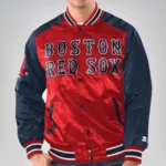 Boston Red Sox Renegade Satin Varsity Jacket Red & Navy