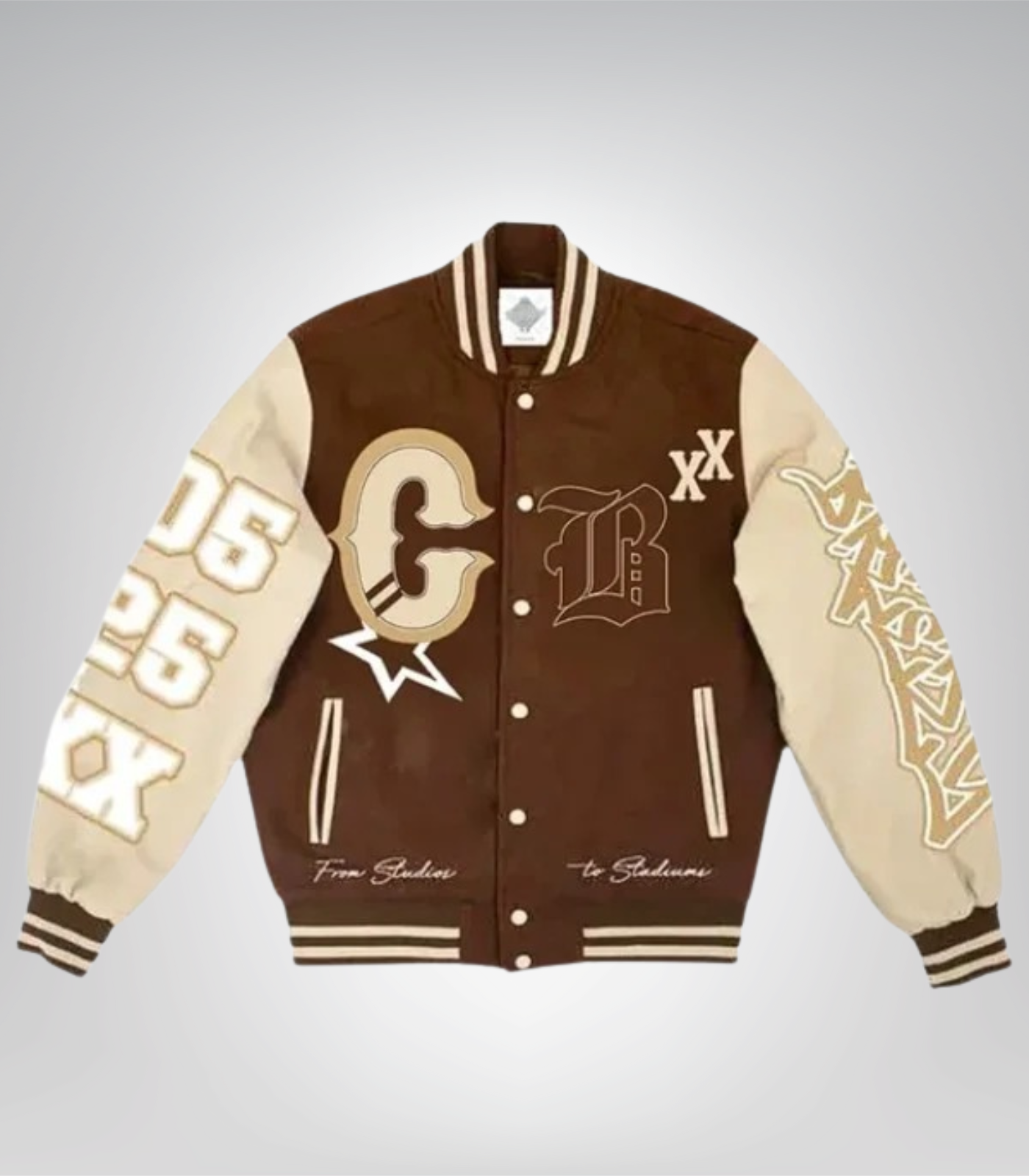 Chris Brown MT Wool Varsity Jacket With Leather Sleeves For Unisex Chris Brown MT wool varsity jacket with leather sleeves for unisex
