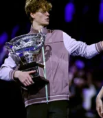 2024 Australian Open Jannik Sinner Brown & White Fleece Jacket - Image 3