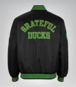 Men’s Dan Lanning Oregon Ducks black satin varsity jacket