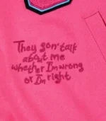 Gag City Inspired Women’s Pink Varsity Jacket - Image 4