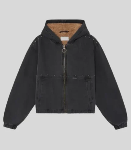 Scuffers denim dark work jacket with rugged utility-inspired style