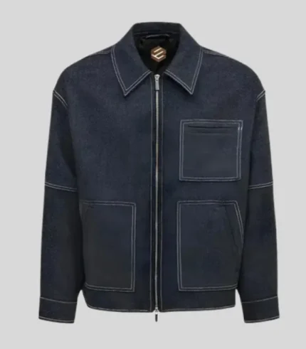 Men’s grey denim jacket in classic casual everyday style
